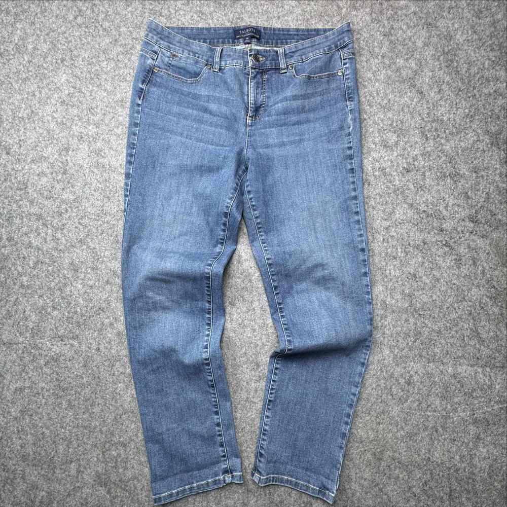 Talbots Jeans Womens 12P Blue Cropped Simply Flattering 5-Pocket Petite Denim